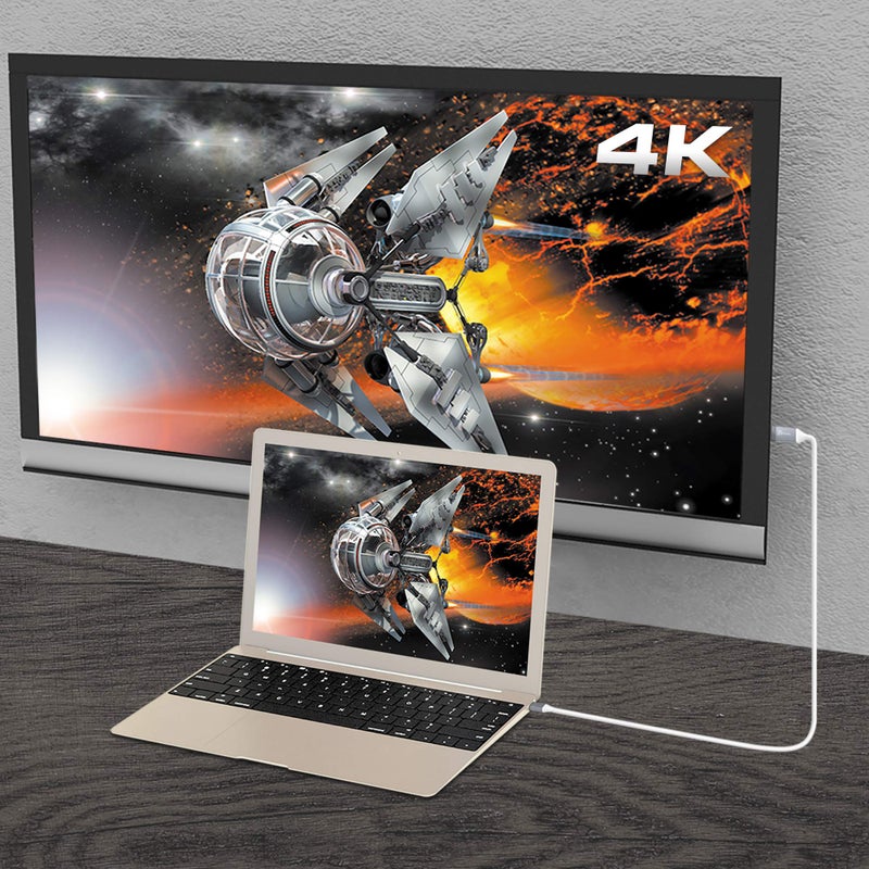 j5create USB Type C to 4K@60Hz HDMI 6ft Cable with HDMI ATC Certificate,Compatible with Thunderbolt 3/4, MacBook Pro/Air, iPad Pro, iPad Air 4, ChromeBook and More (JCC153G) - Image 2